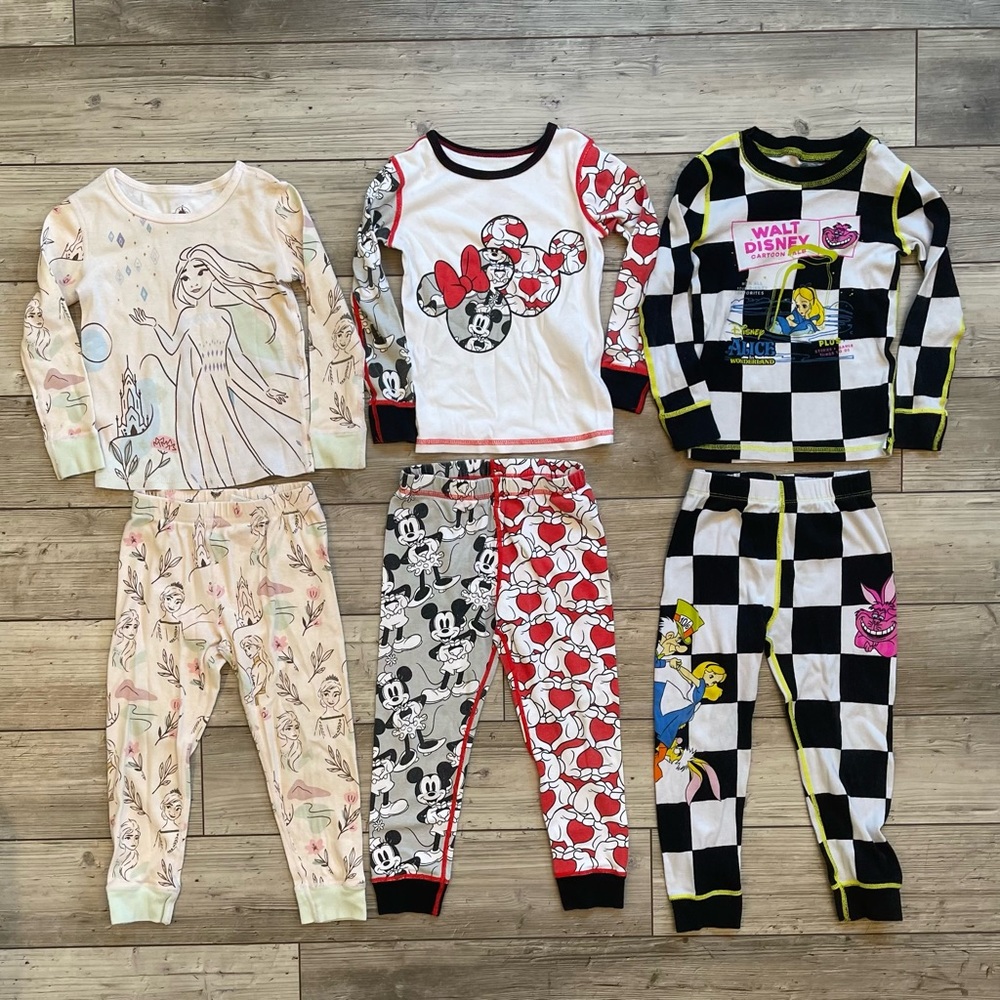 BUNDLE! Set of 3 | Disney | Long Sleeve Pajamas | Size: 4T